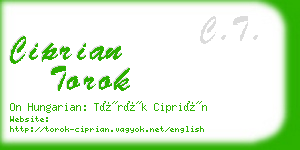 ciprian torok business card